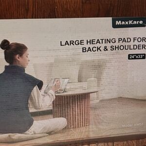 NWOT MAX KARE LARGE HEATING PAD FOR BACK &SHOULDERS